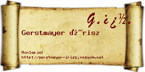 Gerstmayer Írisz névjegykártya